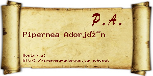 Pipernea Adorján névjegykártya
